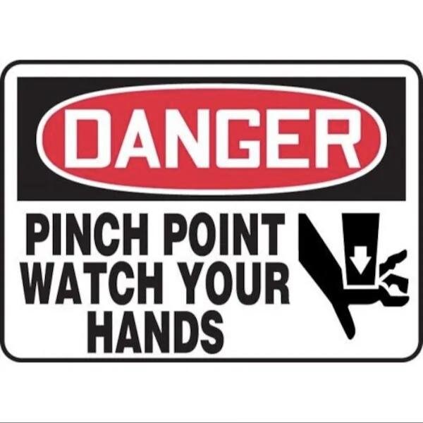 Accuform OSHA DANGER SAFETY SIGN PINCH POINT MEQM072XL MEQM072XL - main